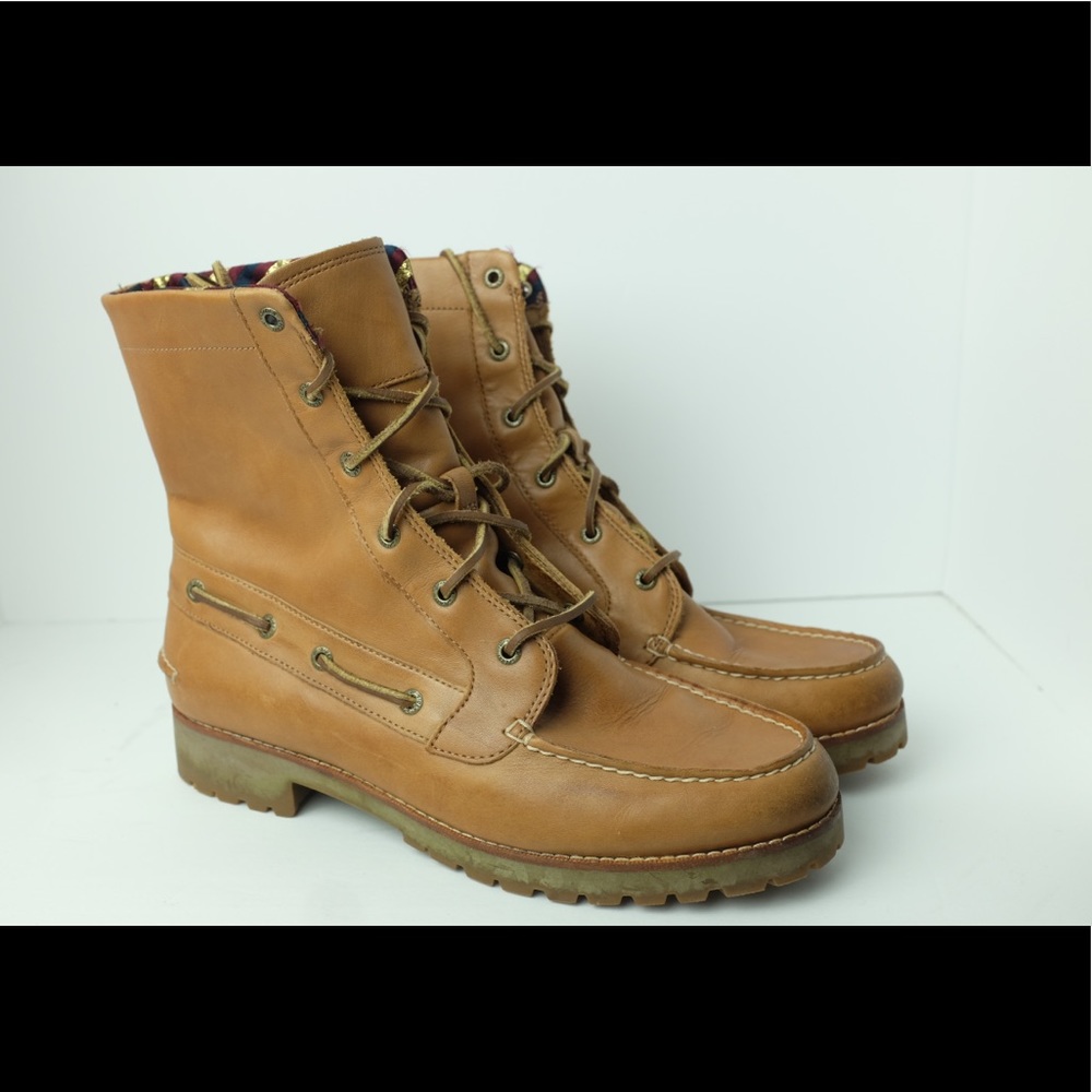 Sperry Top-Sider Saddlebrook Leather Boots Cognac